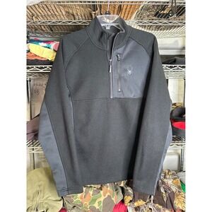 Spyder Mens 1/4 Zip Pullover Sweater Jacket Gray Athletic Mock Neck L